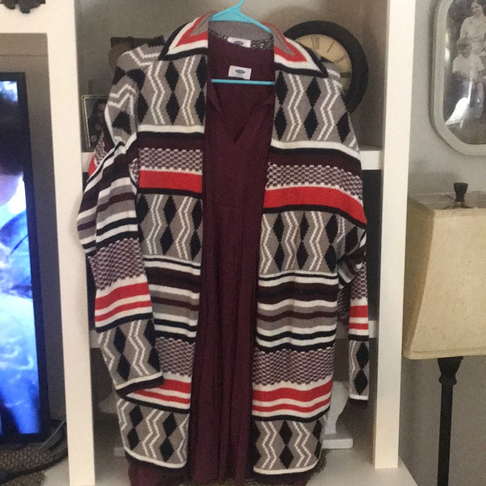 Babydoll dress and cardigan